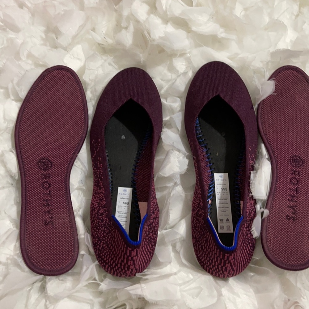 Rothys The Flat Fig Python Flat Round Toe - image 6